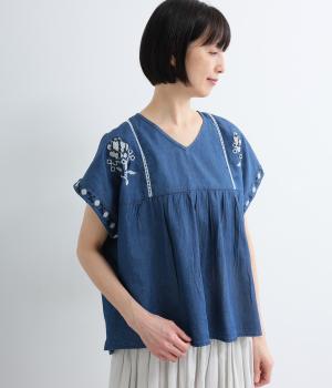 デニムエンブプルオーバー