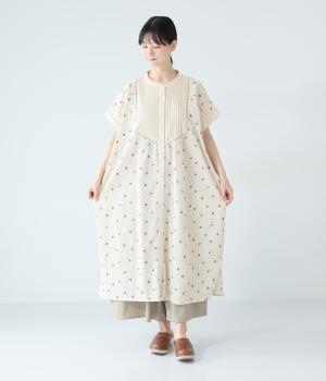 コットンフラックスべリスワンピース(ナチュラル-F)