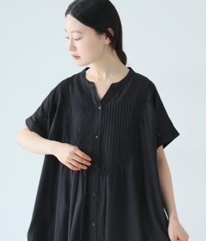 ストライプドビードルチェワンピース(ブラック-F)