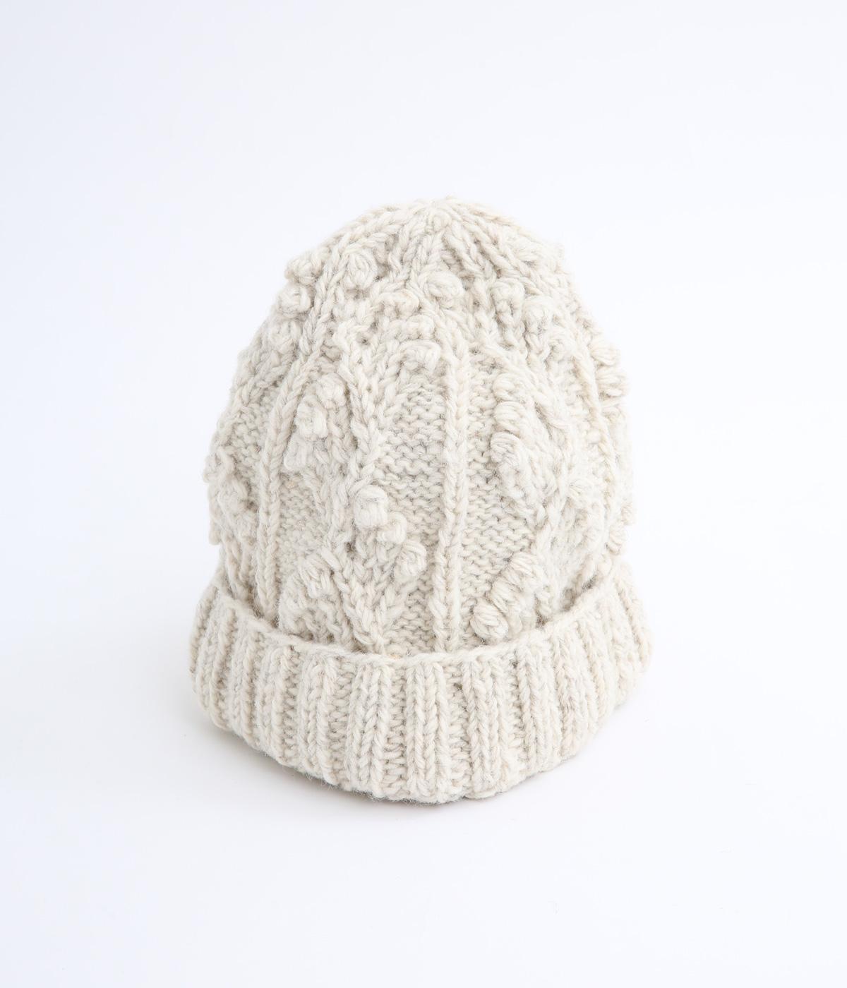 ネパールニット　キャップ(ナチュラル-F)