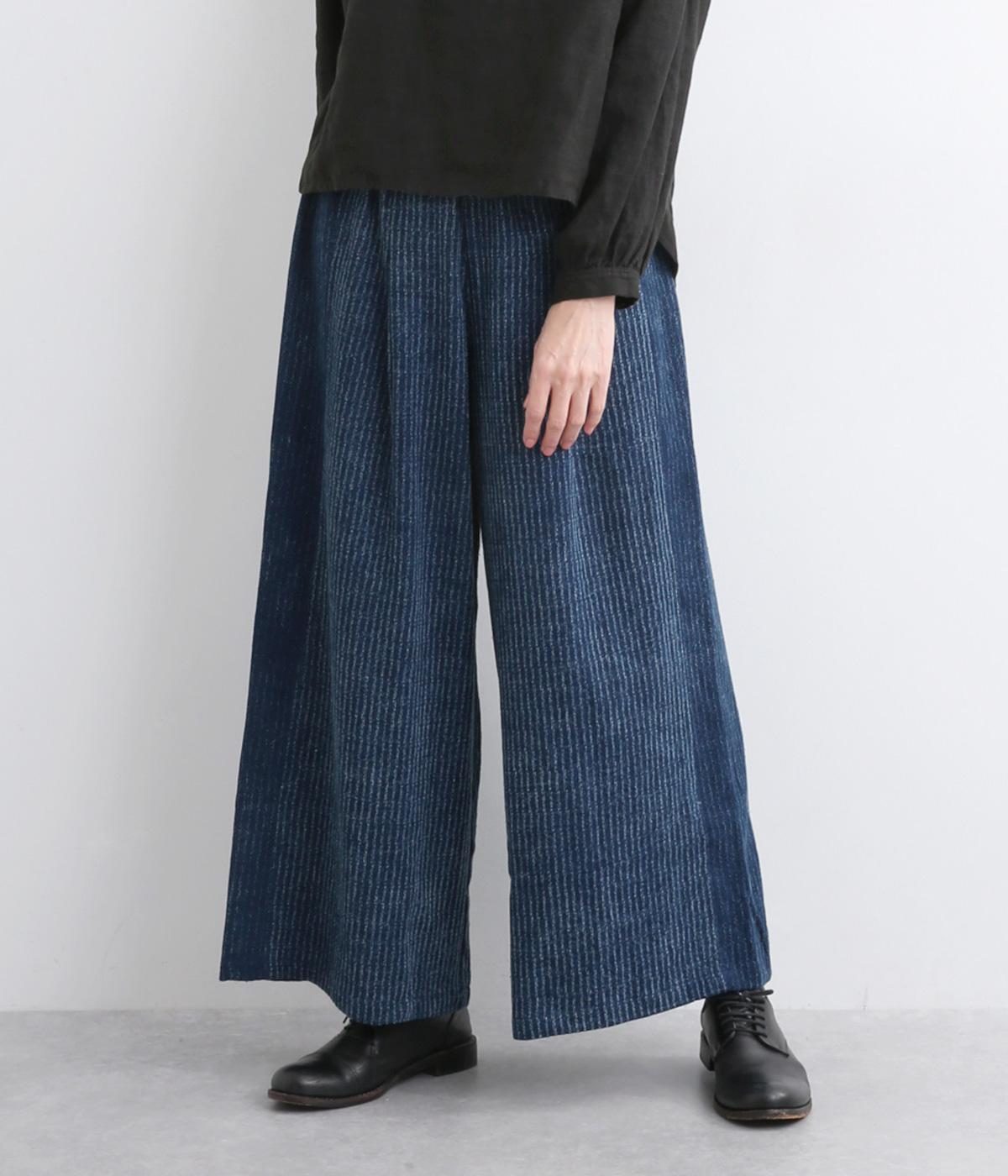 ロープジャカードワイドパンツ(インディゴ-ONESIZE)