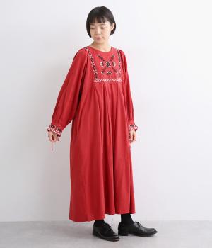 コットンクリンプワンピース