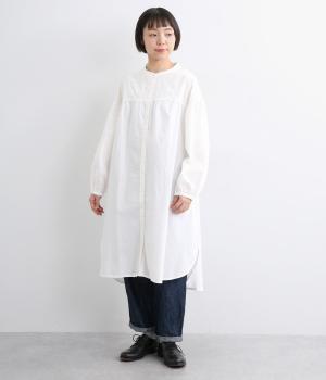 コットンキャンブリックダイアチュニック(オフホワイト-ONESIZE)