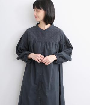 コットンキャンブリックダイアチュニック(ネイビー-ONESIZE)