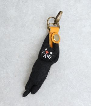 ネパールフェルト　グローブホルダー(クロネコ-F)