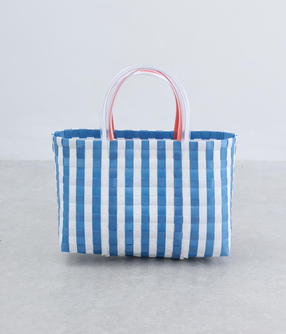 パサールバッグストライプA4(ブルー-F)