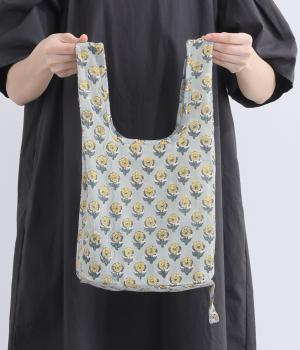 カリーブロックプリントミツオリエコバッグ