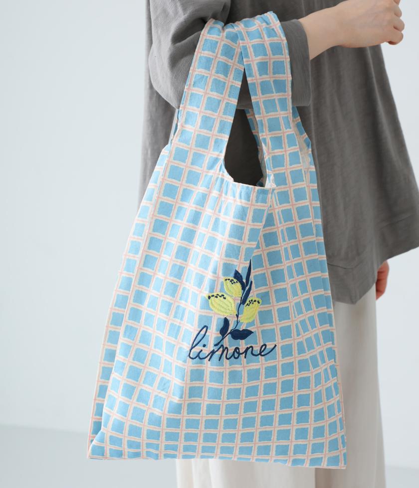 南欧モチーフ刺繍エコバッグ