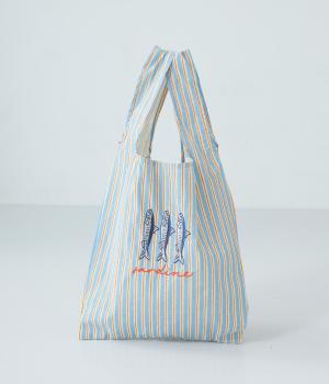 南欧モチーフ刺繍エコバッグ(サーディン-F)