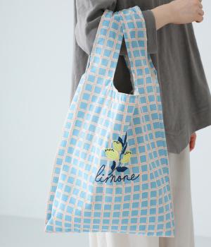 南欧モチーフ刺繍エコバッグ(レモン-F)