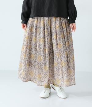 コットンボイルオアシス裏地付きパンツ