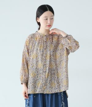 コットンボイルオアシスブラウス