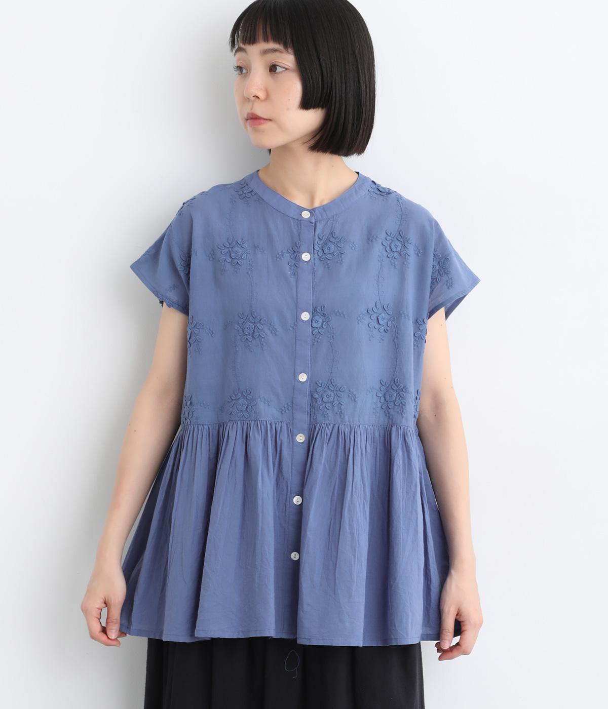 コットンキャンブリックフィオレッラ半袖ブラウス｜PORINA（ポリーナ
