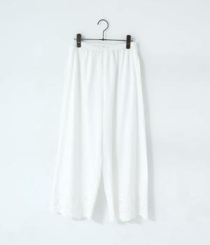 コットンキャンブリックライトペチパンツ(ホワイト-F)
