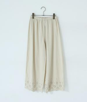 コットンキャンブリックライトペチパンツ(グレージュ-F)