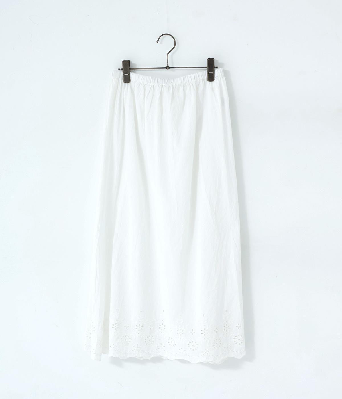 コットンキャンブリックライトペチスカート(ホワイト-F)