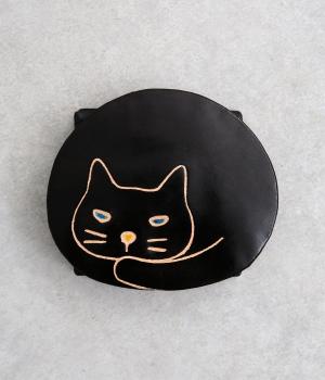 ヤンピーコインケース まるまるネコ（クロネコ・F）