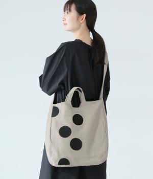 Random dots 2WAY バッグ(ダークベージュ-F)
