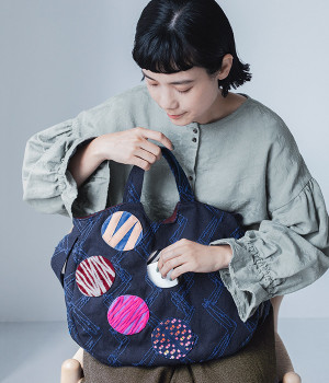 Colourful dots Zomia 2WAY バッグ(ネイビー-ONESIZE)