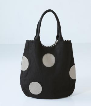 Random dots flat バッグ(ブラック-F)