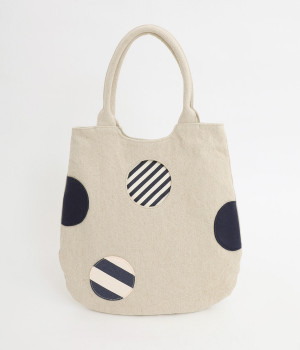 Stripe Zomia flat バッグ(ネイビー-ONESIZE)