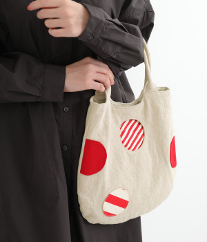 Stripe Zomia flat バッグ(レッド-ONESIZE)