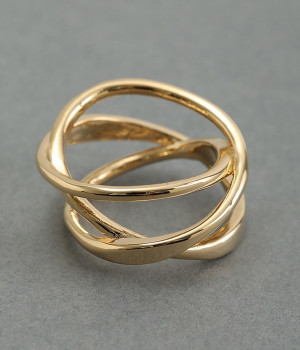 cross　design　リング(ゴールド-ONESIZE)