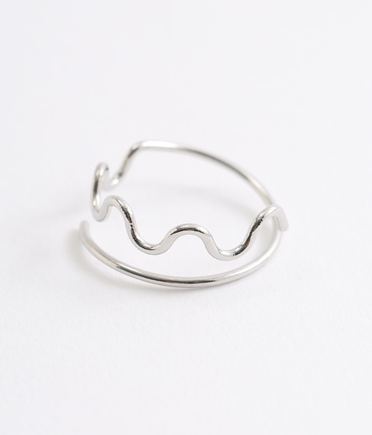 line　wave　リング(シルバー-ONESIZE)