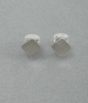 metal　square　イヤリング(シルバー-ONESIZE)