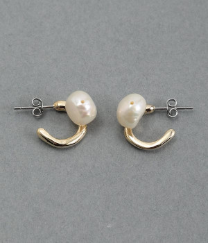 freshwater　pearl　mini　ピアス(ゴールド-ONESIZE)