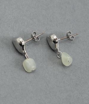 aventurine×metal　ピアス
