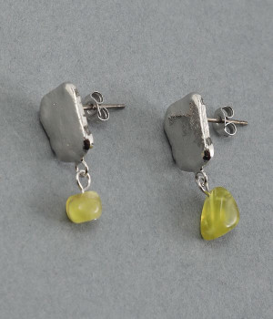 olive　jade×metal　ピアス(シルバー-ONESIZE)