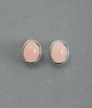 natural　stone　ball　イヤリング(ローズクォーツ-ONESIZE)