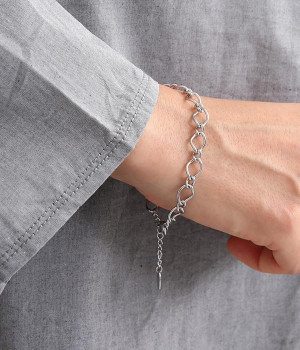 design　chain　ブレスレット(シルバー-ONESIZE)