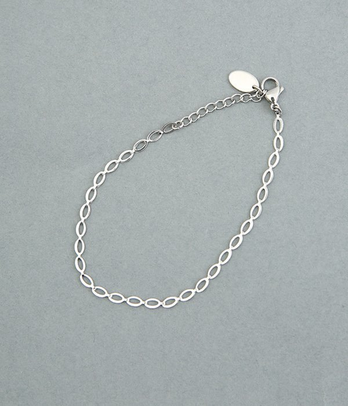 stainless　chain　ブレスレット(シルバー-ONESIZE)