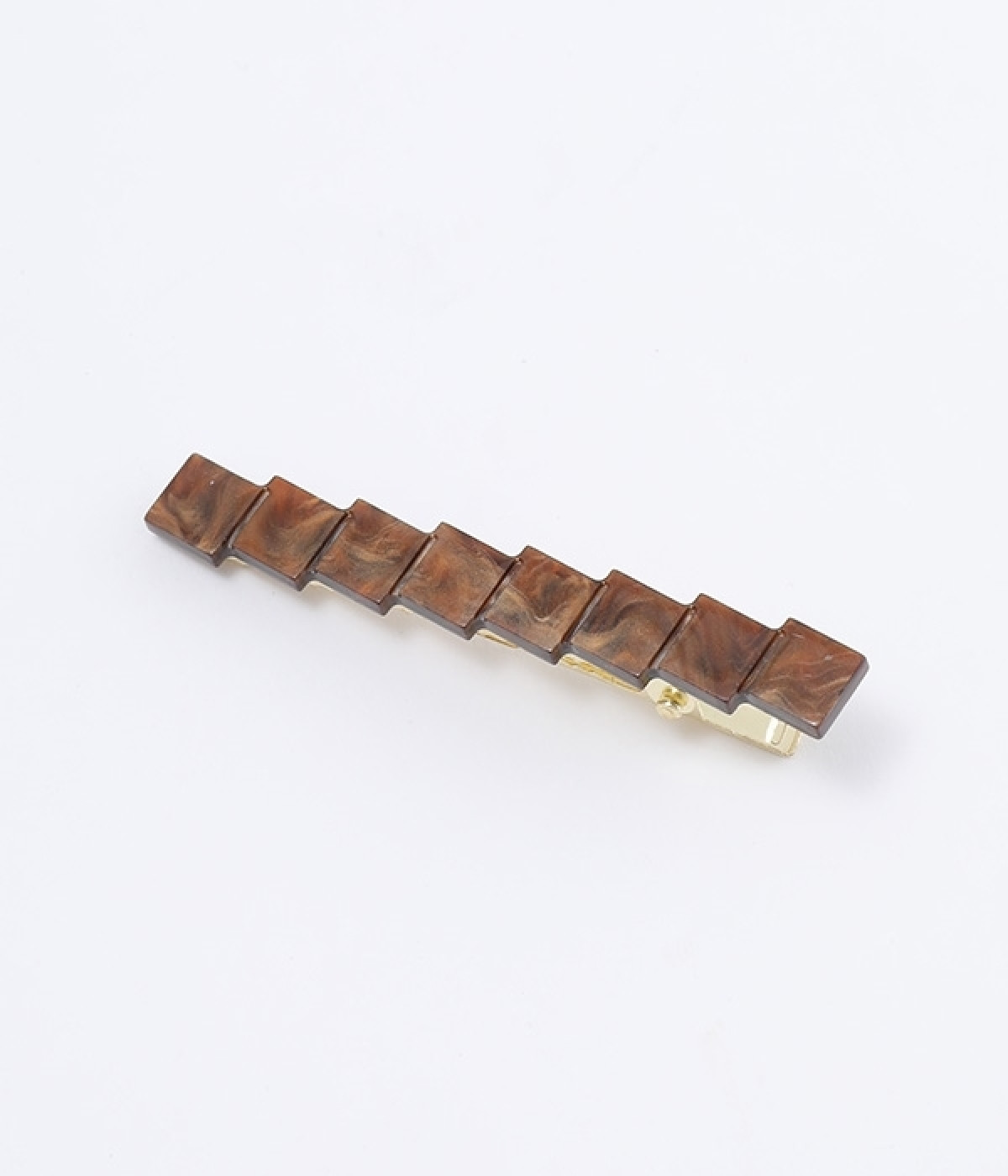 tile motif ヘアクリップ(ブラウン-ONESIZE)