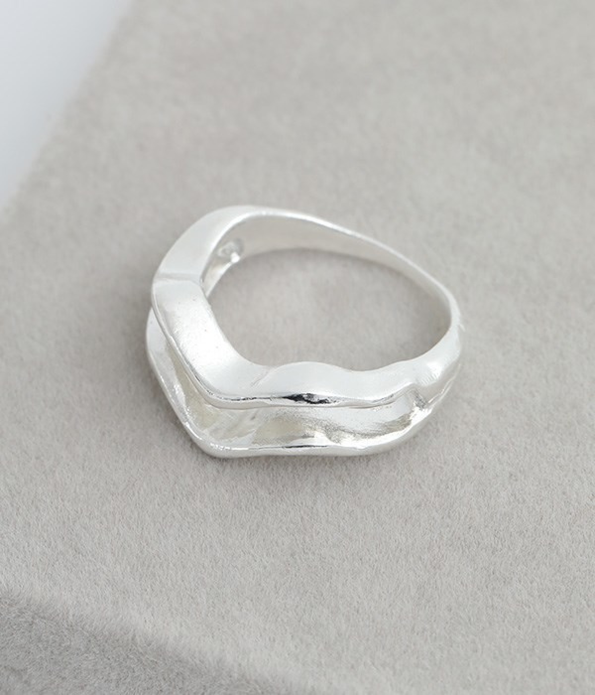 jagged metal リング(シルバー-ONESIZE)