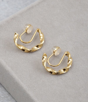 twist hoop イヤリング(カラー1-ONESIZE)