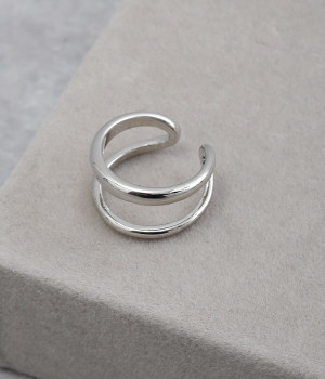 double line ピンキーリング(シルバー-ONESIZE)