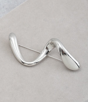 nuance motif  wave ブローチ(シルバー-ONESIZE)