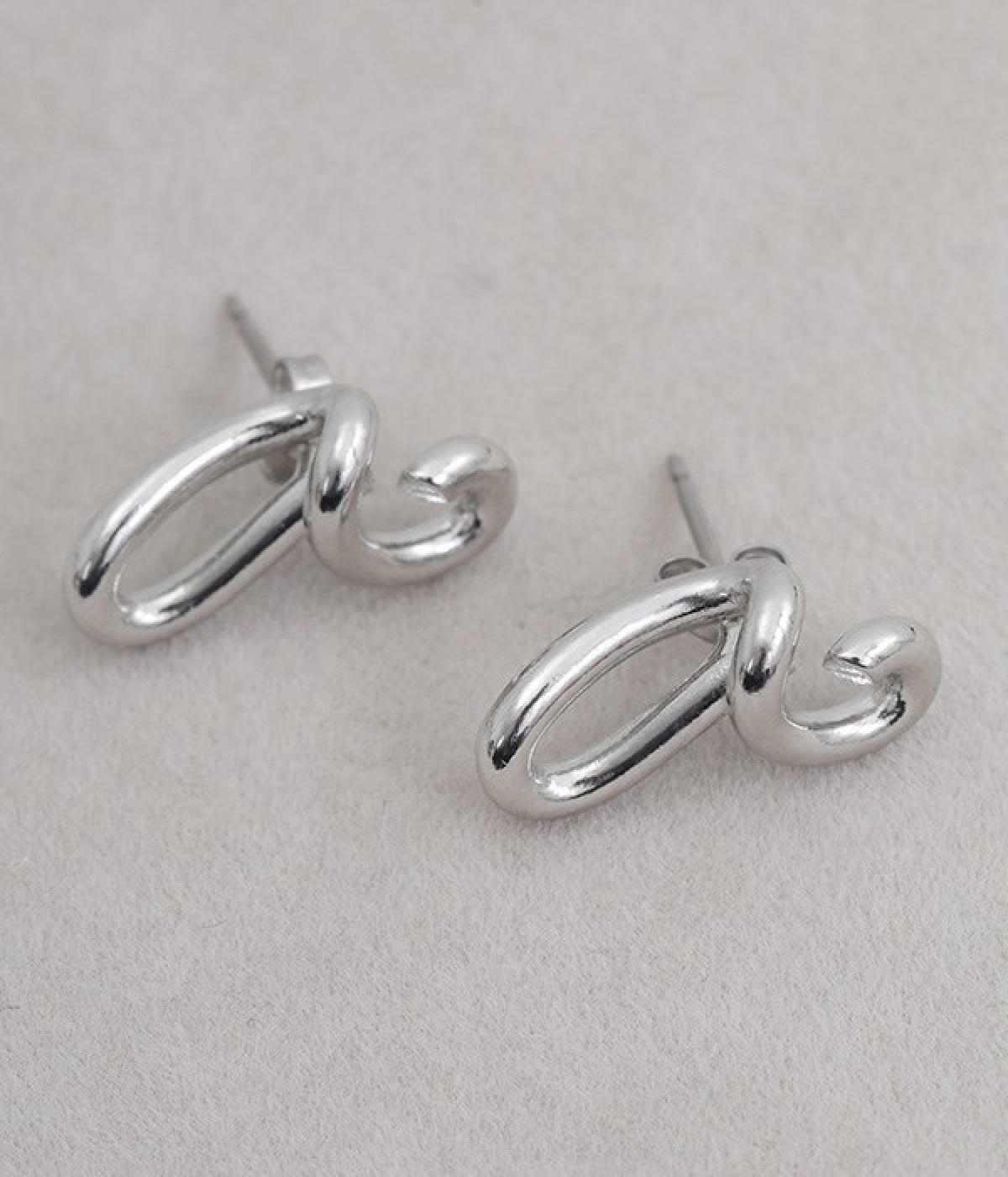 curve and twist ピアス(シルバー-ONESIZE)