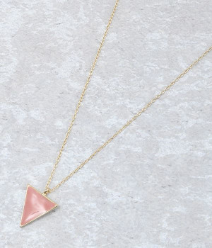 epoxy resin motif ネックレス(サンカク/ピンク-ONESIZE)