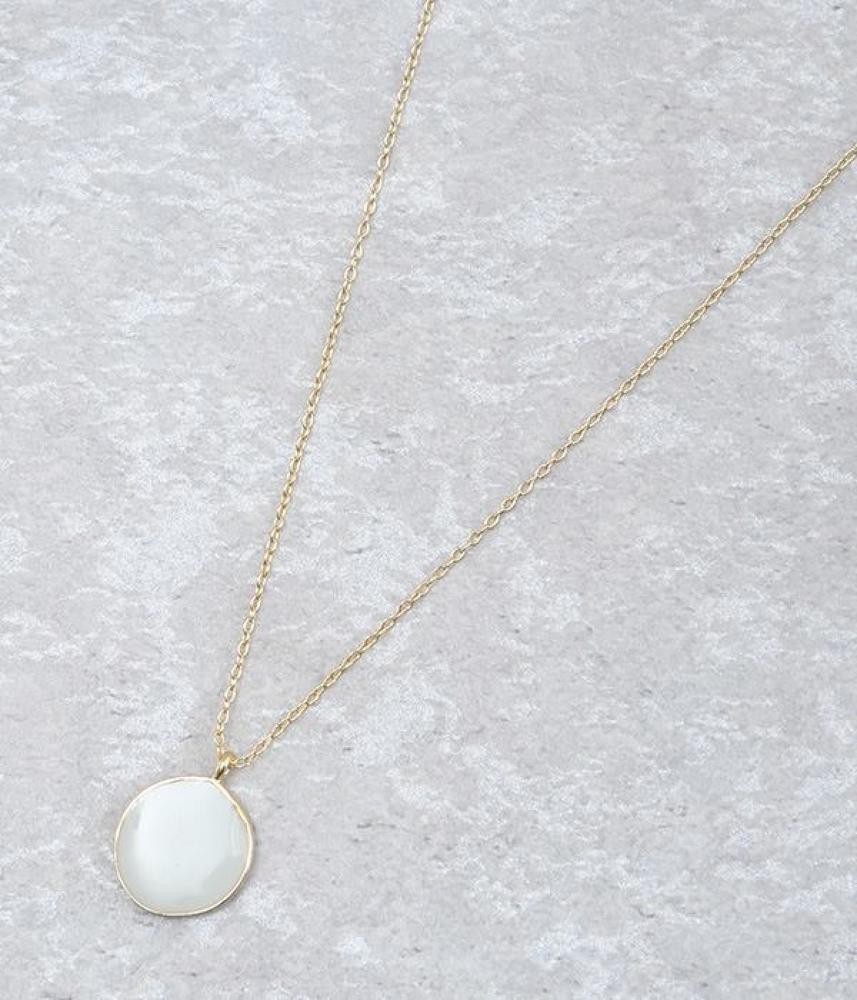 epoxy resin motif ネックレス(マル/ホワイト-ONESIZE)