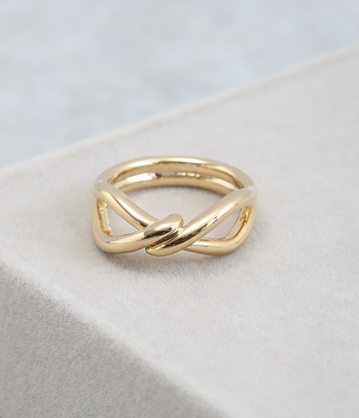 metal knot リング(ゴールド-ONESIZE)