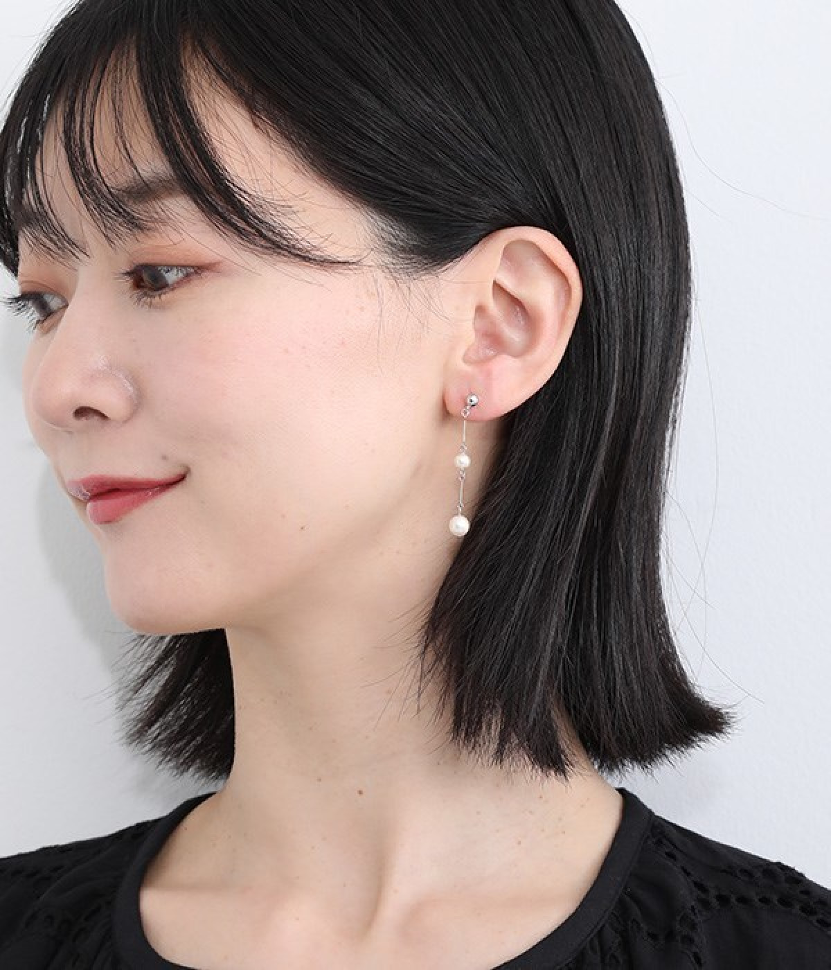 hanging pearl　ピアス(シルバー-ONESIZE)
