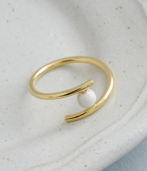 round リング(ゴールド-ONESIZE)