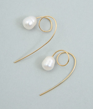 roll pearl ピアス(ゴールド-ONESIZE)