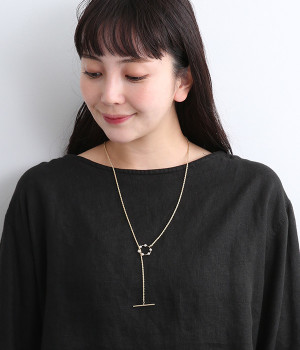 2WAY chain pearlcircle ネックレス