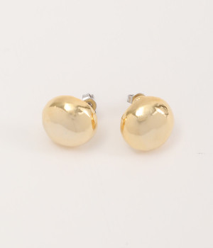 simple metal round ピアス(ゴールド-ONESIZE)
