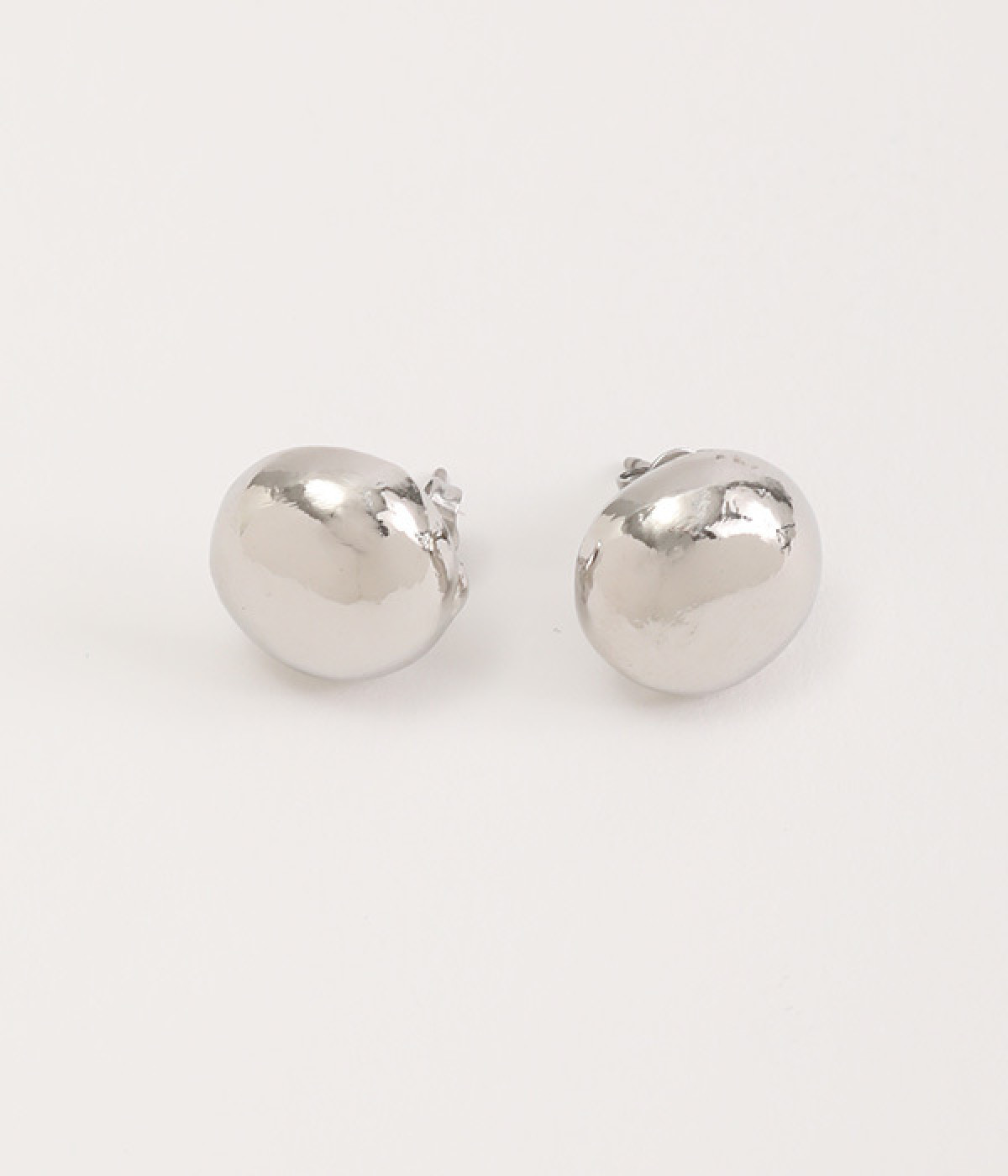 simple metal round ピアス(シルバー-ONESIZE)